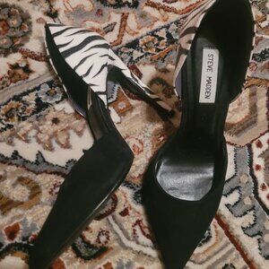 Like New Steve Madden Zebra Print Heels size 8